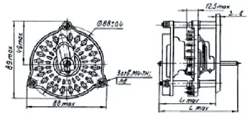ПЩ-12П3Н2 переключатель щеточный фото 3 ПЩ-12П3Н2 переключатель щеточный фото 3