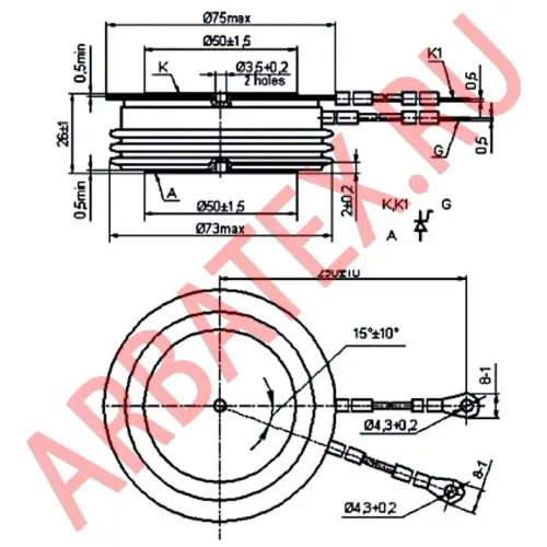 ТБ253-800-9 тиристор фото 3 ТБ253-800-9 тиристор фото 3