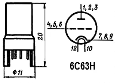 6С63Н радиолампа фото 3 6С63Н радиолампа фото 3
