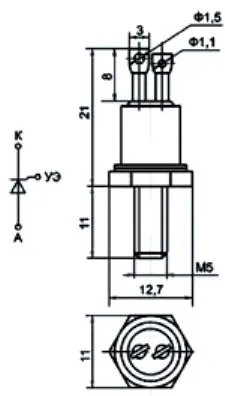 2Т112-10-10 тиристор фото 3 2Т112-10-10 тиристор фото 3