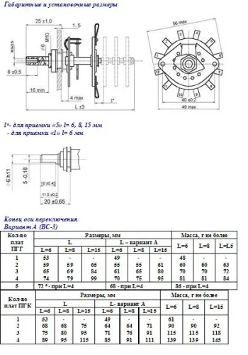 ПГК-4П4Н переключатель галетный фото 4